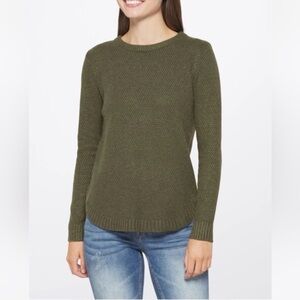 Pink Clover Olive Green Knit Sweater | Cozy Textured Pullover